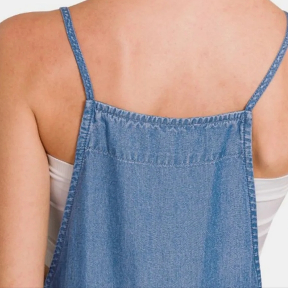 Stylish Women's Blue Denim Overalls - Picture 4 of 12